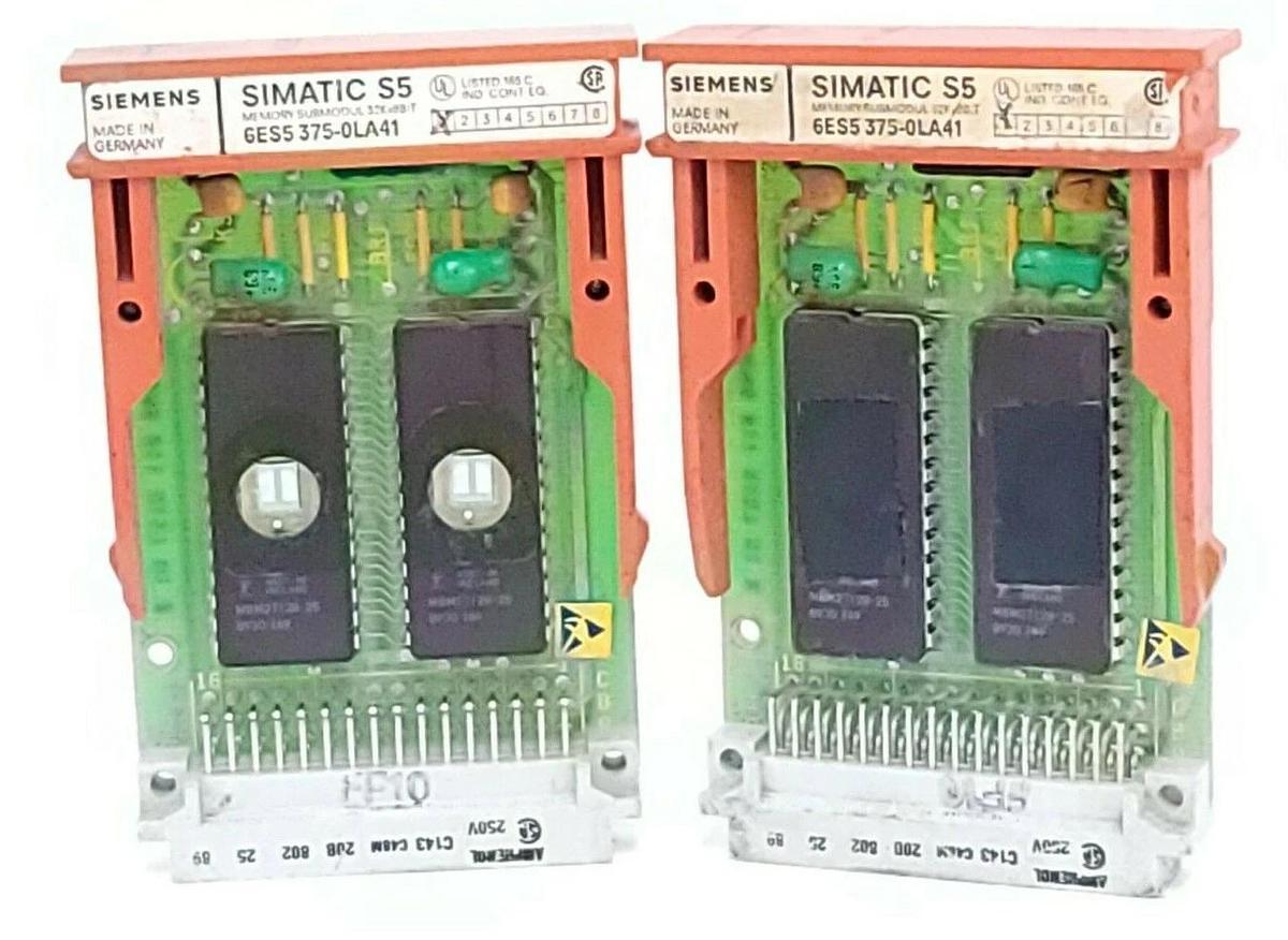Used LOT OF 2 SIEMENS 6ES5-375-0LA41 MEMORY MODULES EPROM 6ES53750LA41