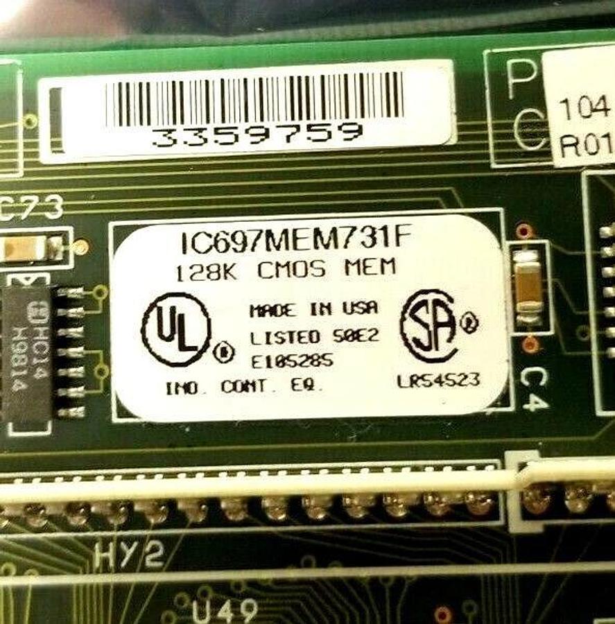NIB GE FANUC IC697MEM731F 128K CMOS MEMORY FOR 781/782 CPU MODULE IC697MEM731