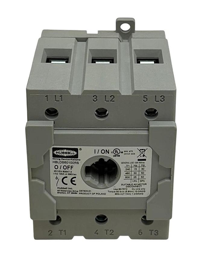 HUBBELL HBLDS60100RS CIRCUIT-LOCK REPLACEMENT SWITCH 60/100A 600VAC OEM NSMP