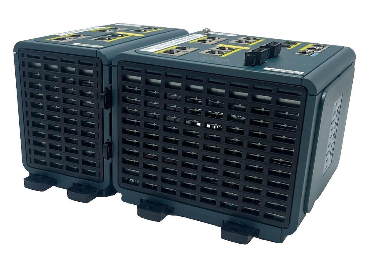 Used Cisco IE-3000-8TC Industrial Ethernet Switch w/ IEM-3000-8TM= 8-Port Expansion