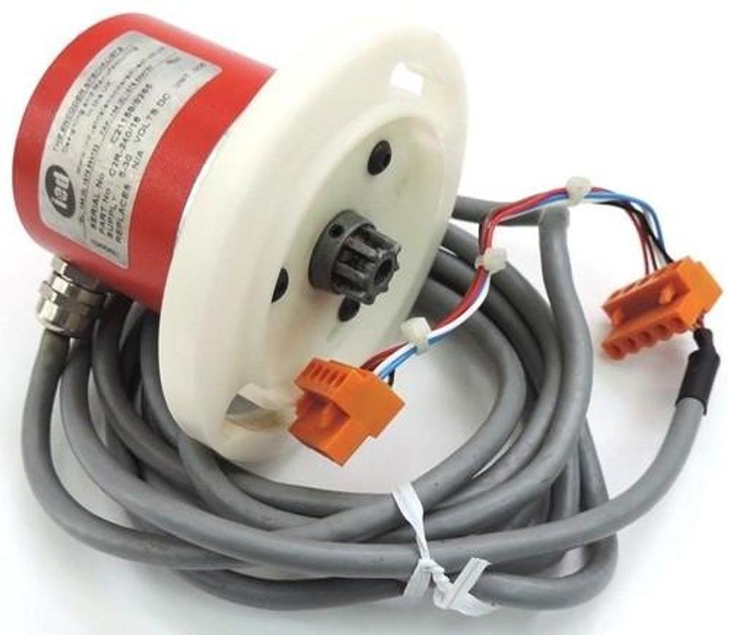 Used IED ENCODER C2R-240/16, SUPPLY: 5-30 VDC W/ MOUNTING FLANGE *FOR PARTS*