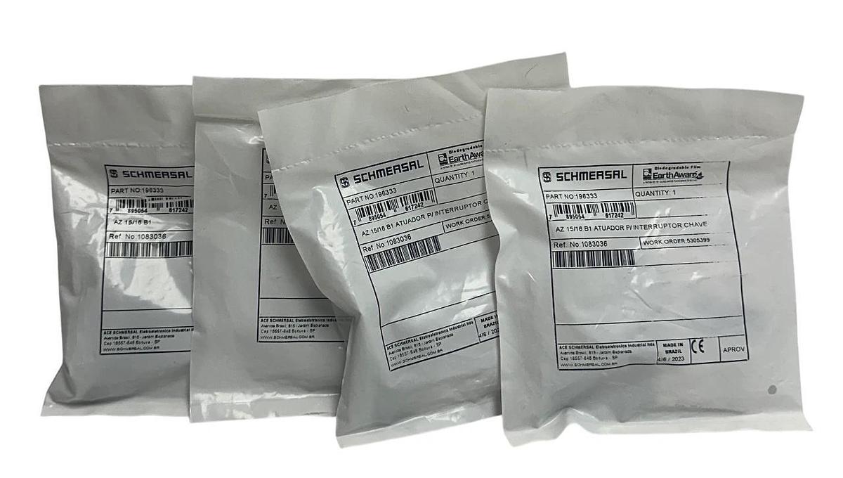 Used 4 SCHMERSAL AZ 15/16 B1 / 196333 / 1083036 ACTUATORS FOR KEY SWITCHES NSFS