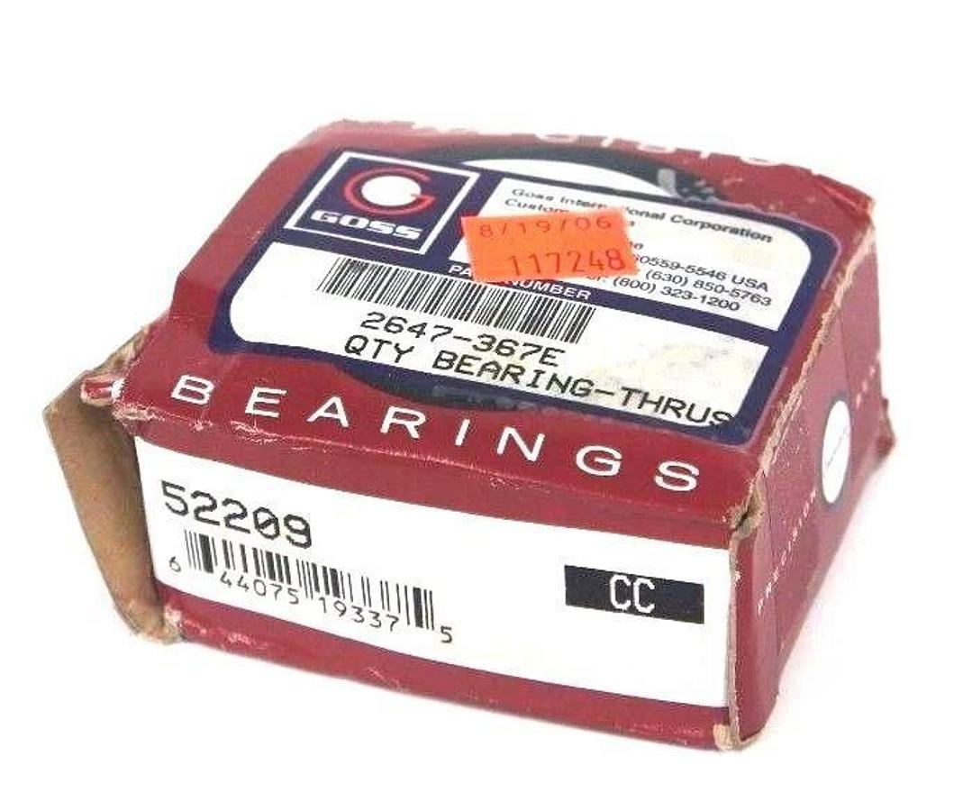 Used NIB COSOLIDATED BEARINGS 52209 THRUST BALL BEARING