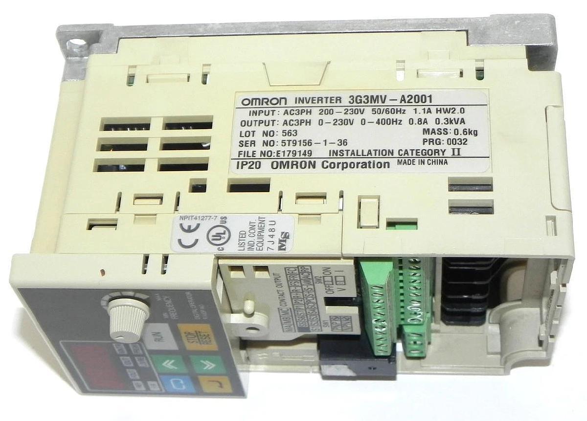 Used OMRON 3G3MV-A2001 INVERTER 3G3MVA2001
