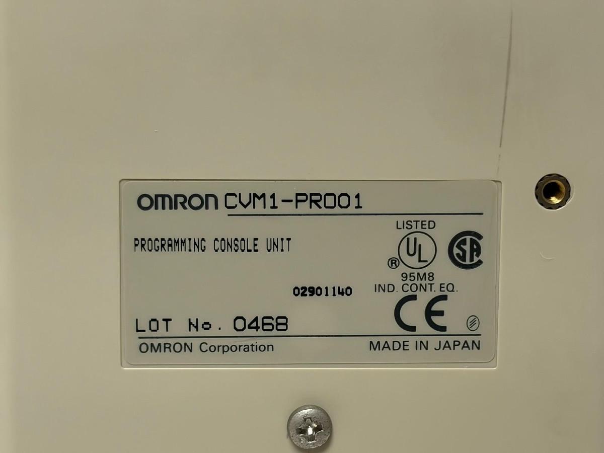 Used Omron Sysmac CVM1-PRO01 PLC Programming Console CVM1-MP201-V1 CV500-CN224
