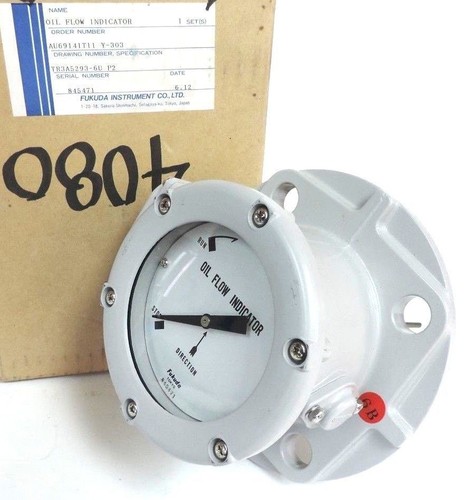 Used NEW FUKUDA OIL FLOW INDICATOR AU6914T11 Y-303, 845471