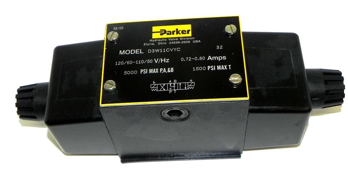 NEW PARKER D3W11CVYC SOLENOID VALVE 0.72-0.80 AMPS
