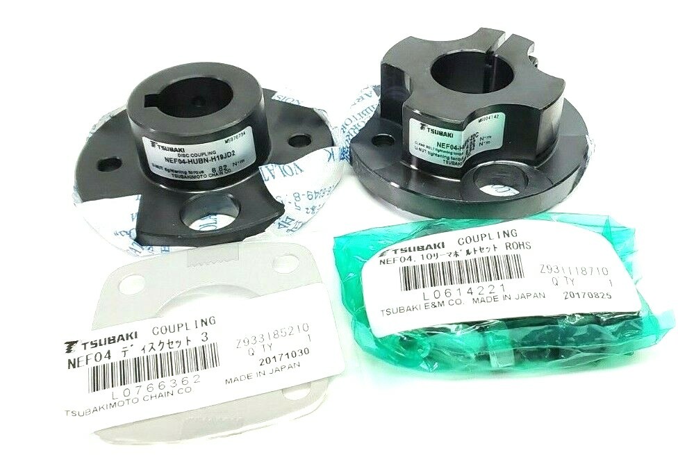 Used NEW TSUBAKI NEF04-HUBN-H19JD2 / NEF04-HUBK-22C DISC COUPLINGS NEF04