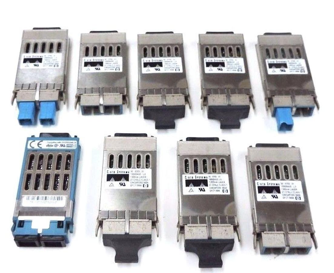 Used LOT OF 9 CISCO SYSTEMS 30-0703-01 NETWORK SWITCHES 30070301, 1000BASE - LX