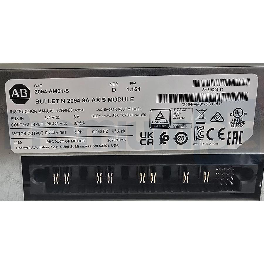 Allen-Bradley 2094-AM01-S /D Kinetix 6000 Axis Module 200/230V 9A 2094AM01S NSNP