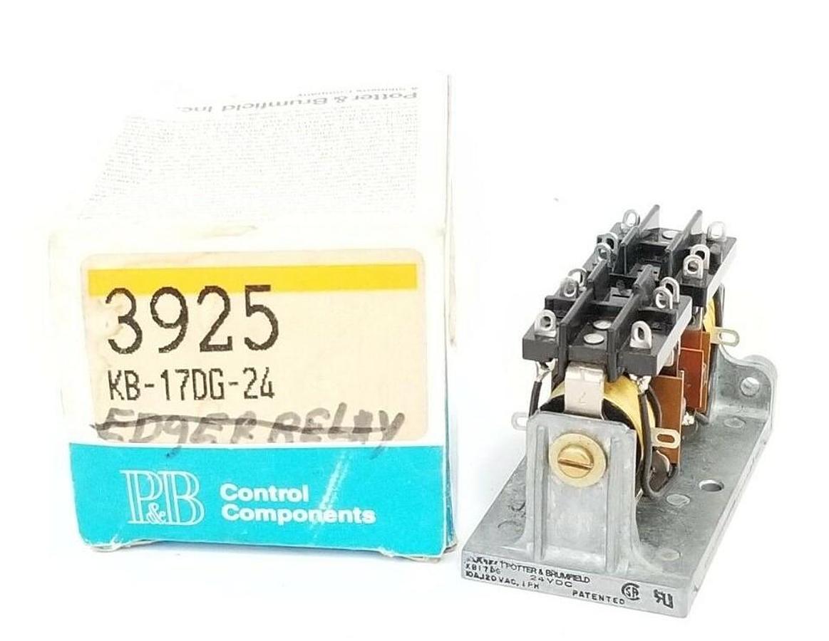 NEW POTTER & BRUMFIELD KB-17DG-24 RELAY 24VDC, KB17DG24