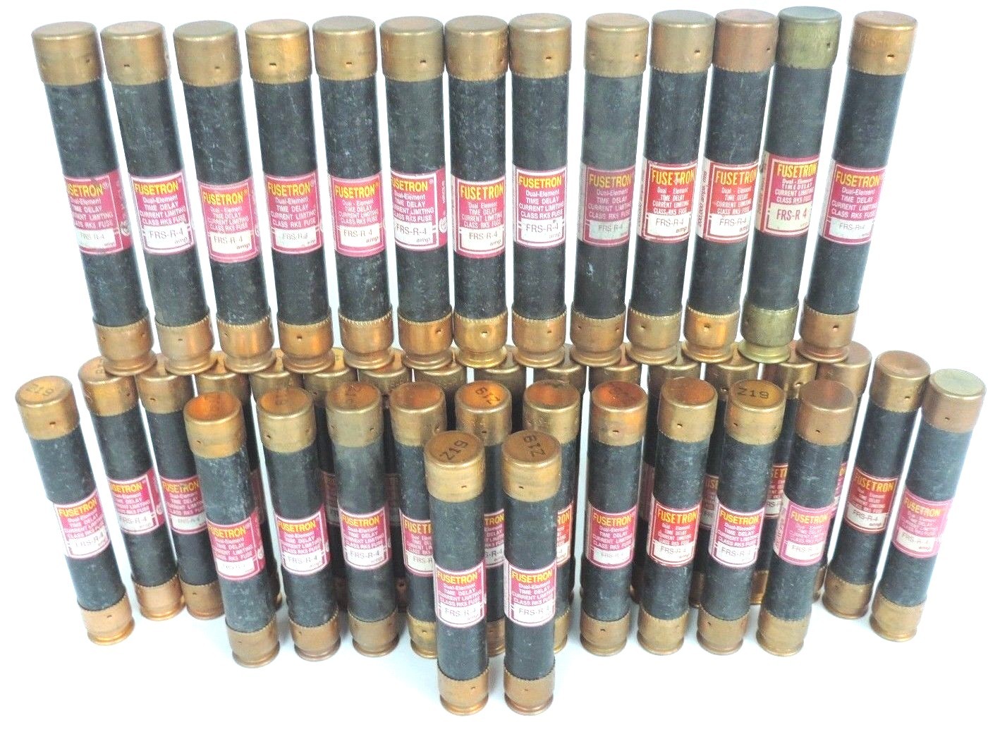 Used LOT OF 42 BUSSMANN FRS-R-4 DUAL ELEMENT TIME DELAY CLASS RK5 FUSES FRSR4