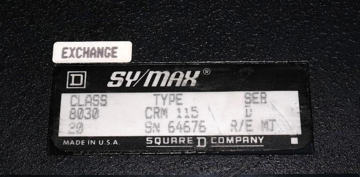 Used SQUARE D SYMAX 8030-CRM-115 MODULE BUS EXPANDER/DRIVER INTERFACE 8030CRM115