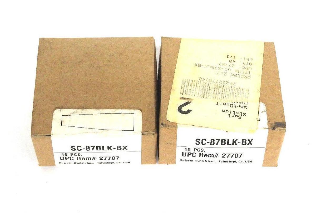 Used LOT OF 11 NIB SELECTA SC-87BLK-BX ALLIGATOR CLIP INSULATORS SC87BLKBX