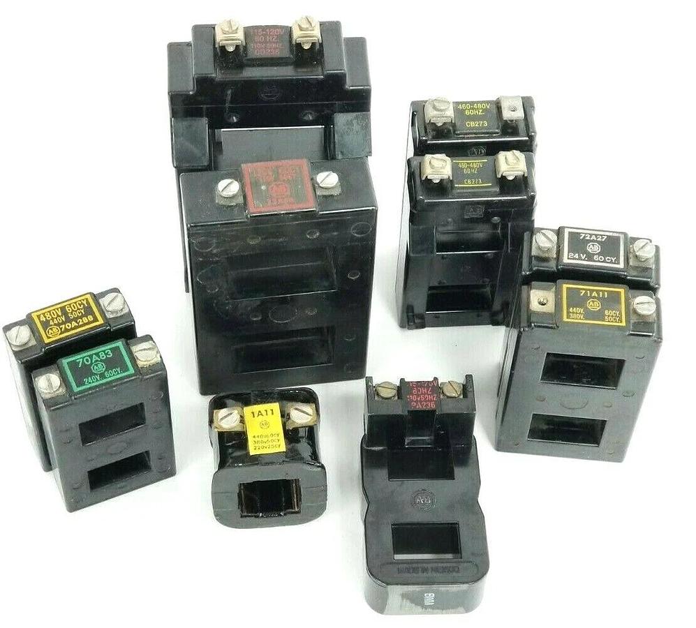 Used LOT OF 10 ALLEN BRADLEY STARTER COILS 71A11 72A27 70A288 70A83 PA236 1A11 73A86