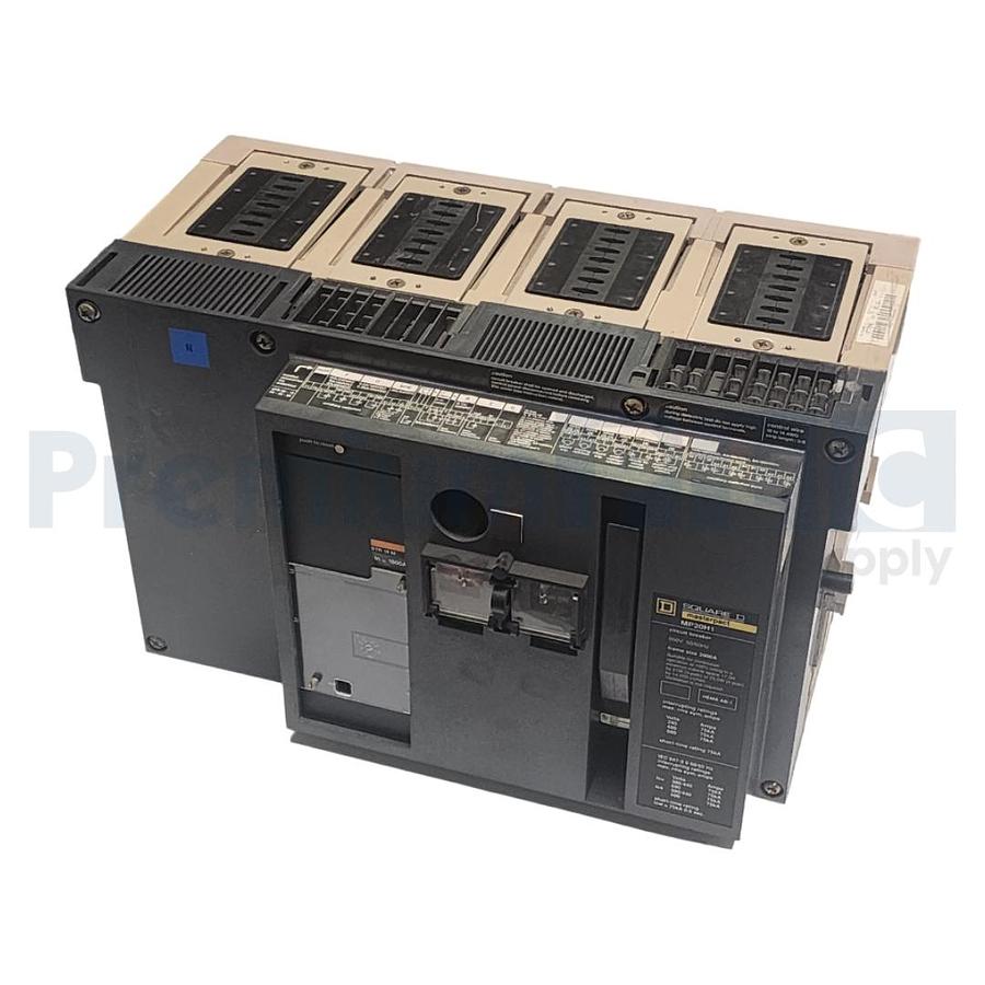 Used SQUARE D MP20H1 MASTERPACT CIRCUIT BREAKER 2000A 4P FRAME W/STR18M 1600AMP TRIP