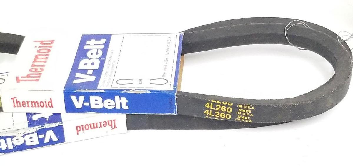 Used LOT OF 2 NEW THERMOID 4L260 V-BELTS 1/2'' X 26''