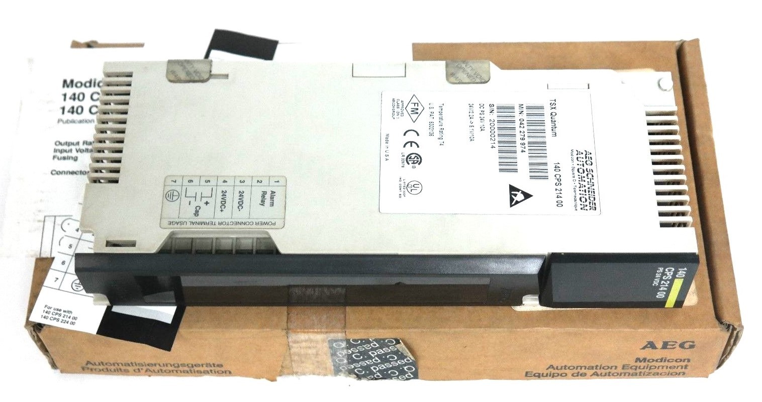 Used AEG SCHEIDER 140 CPS 214 00 POWER SUPPLY 042279974 PS 24VDC, 8/10A, 140CPS21400