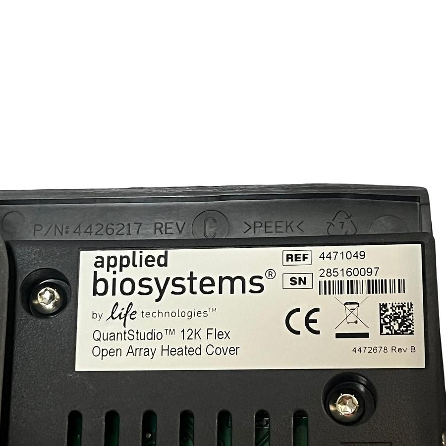 Used Applied Biosystems QuantStudio 12K Flex Open Array Heated Cover 4471049 w/ Case