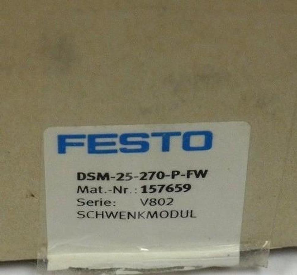 Used NEW FESTO DSM-25-270-P-FW SWIVEL MODULE 157659 DSM25270PFW