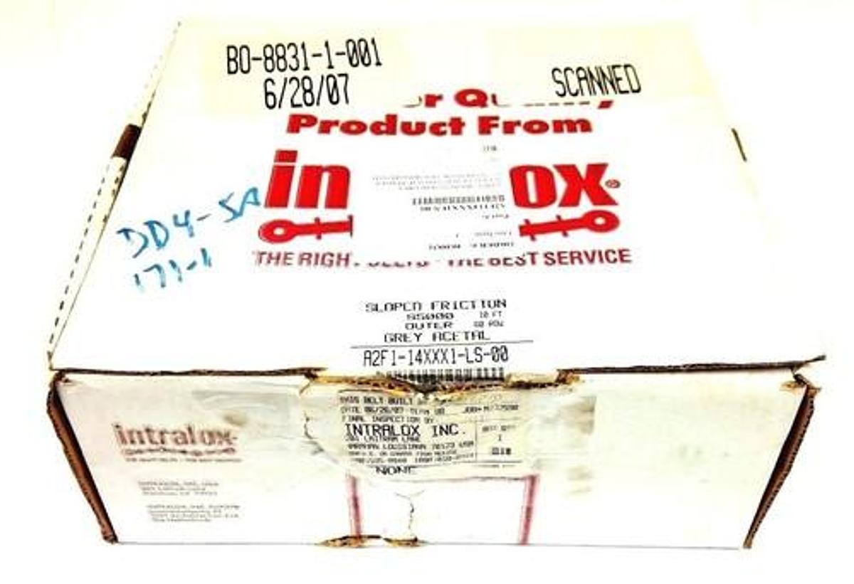Used NIB INTRALOX A2F1-14XXX1-LS-00 SER. 5000 10' LONG 4.5" SLOPED FRICTION BELT