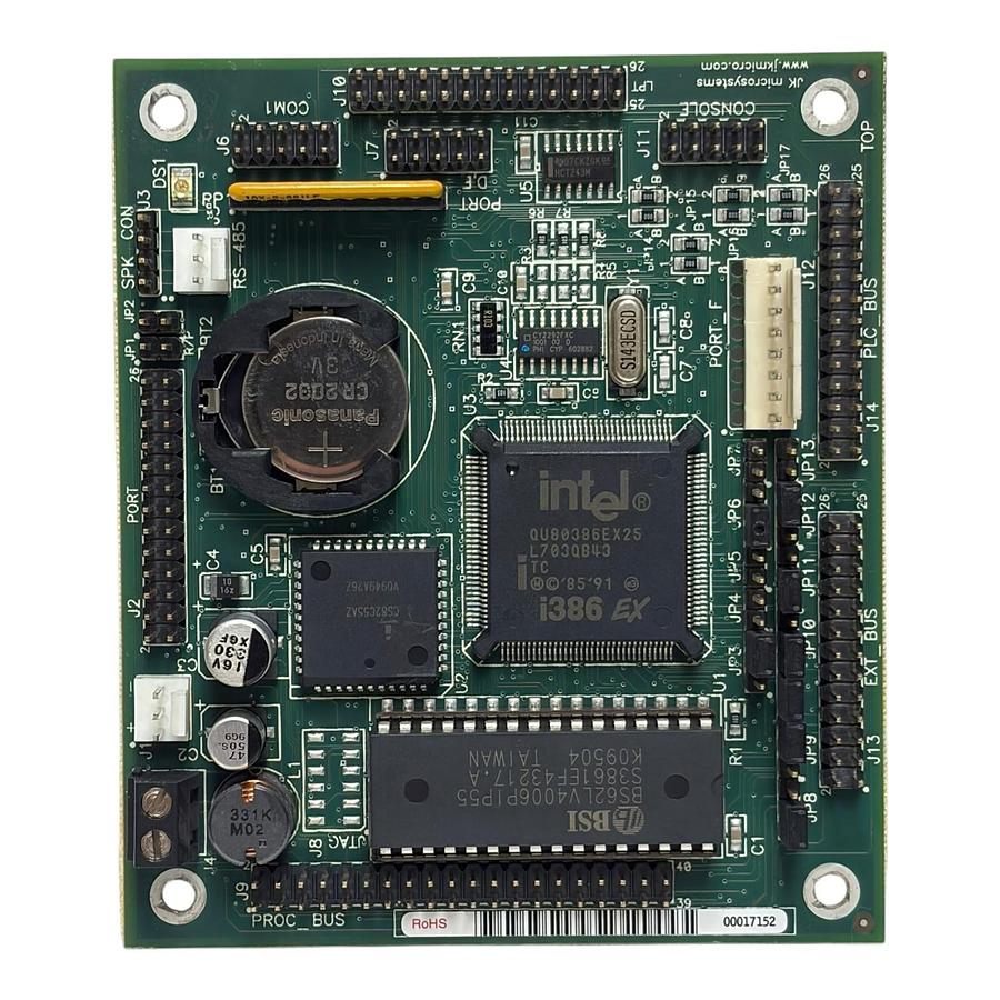 Used JK Microsystems 84-0011 Rev G Intel i386 EX Embedded Processor Board