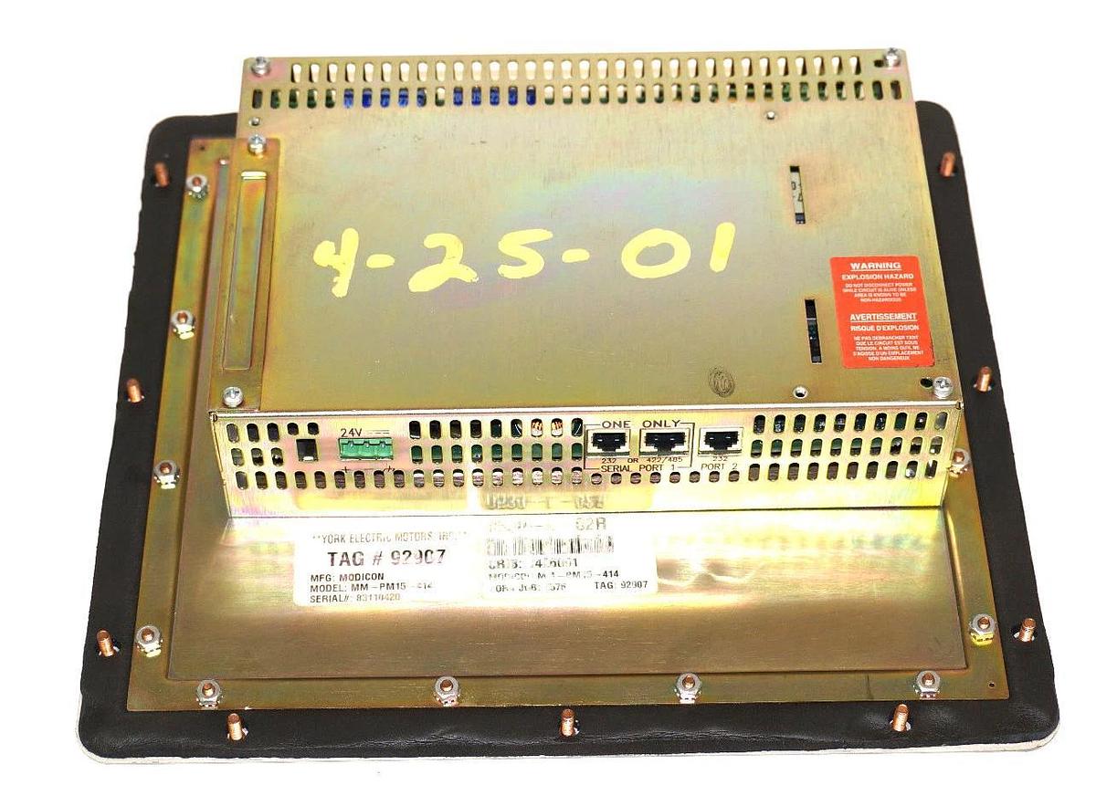 Used MODICON/TELEMECANIQUE MM-PM15-414 PANELMATE PLUS A/RN: 92-01793-02, 24VDC, 0.6A