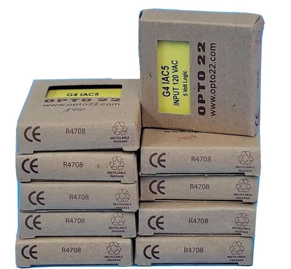 Used LOT OF 10 NEW OPTO 22 G4-IAC5 INPUT MODULES 120VAC G4IAC5