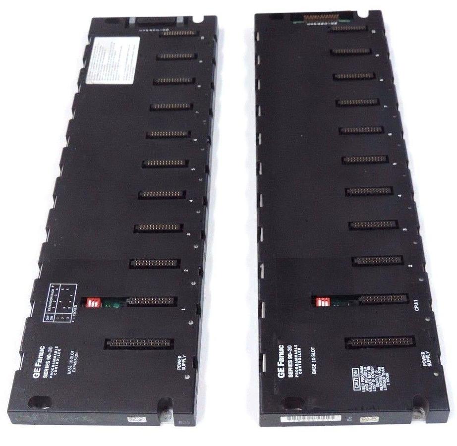Used LOT OF 2 GE FANUC IC693CHS392C BASES 10-SLOT SERIES 90-30