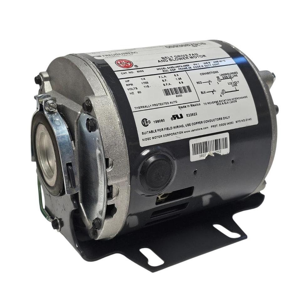 Used NEW US MOTORS SA55JXSFA-4865 BELT DRIVE FAN AND BLOWER MOTOR CAT. NO. 8000