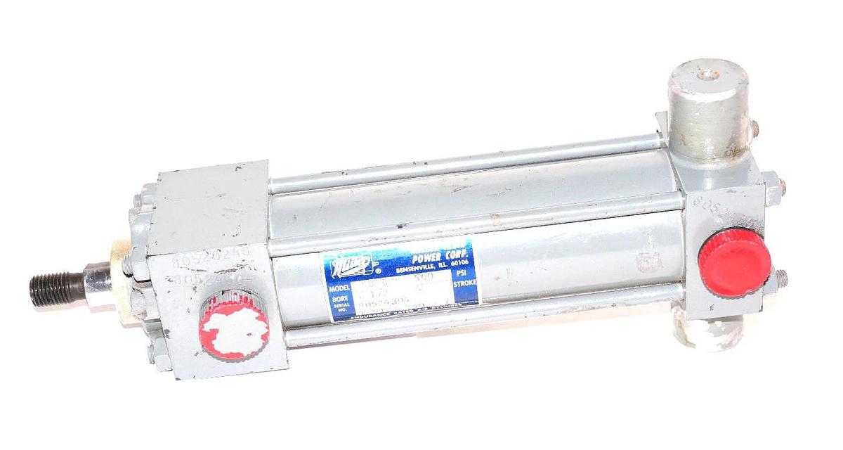 NEW MILLER FLUID POWER CORP AR82B2B CYLINDER 500PSI BORE: 1-1/2 STROKE: 4