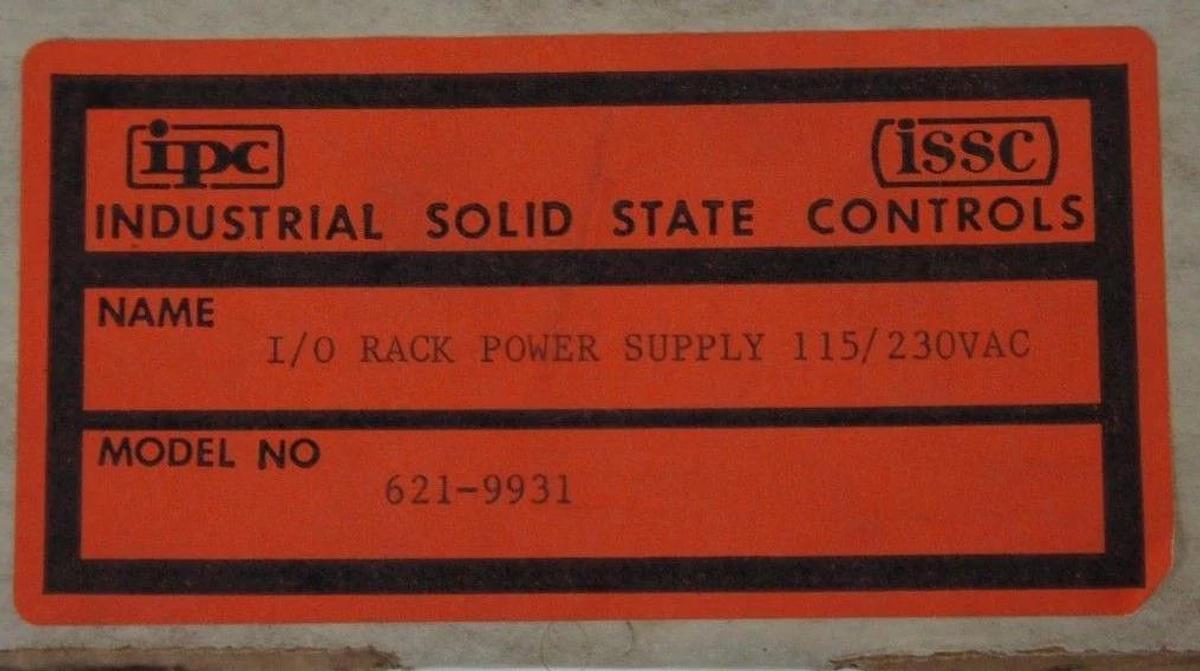 Used NIB IPC ISSC 621-9931 I/O RACK POWER SUPPLY 115/230VAC, 6219931