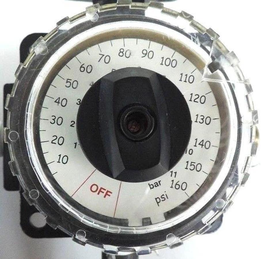 Used NORGREN F73C-2AN-AD0 PNEUMATIC FILTER ASSY. W/ WILKERSON R21-02-000B REGULATOR