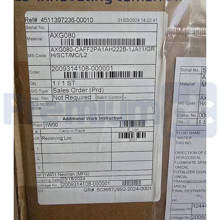 Used Yokogawa ADMAG AGX Magnetic Flowmeter AXG080-CAFF2PA1AH222B-1JA11/GRH/SCT/MC/L2