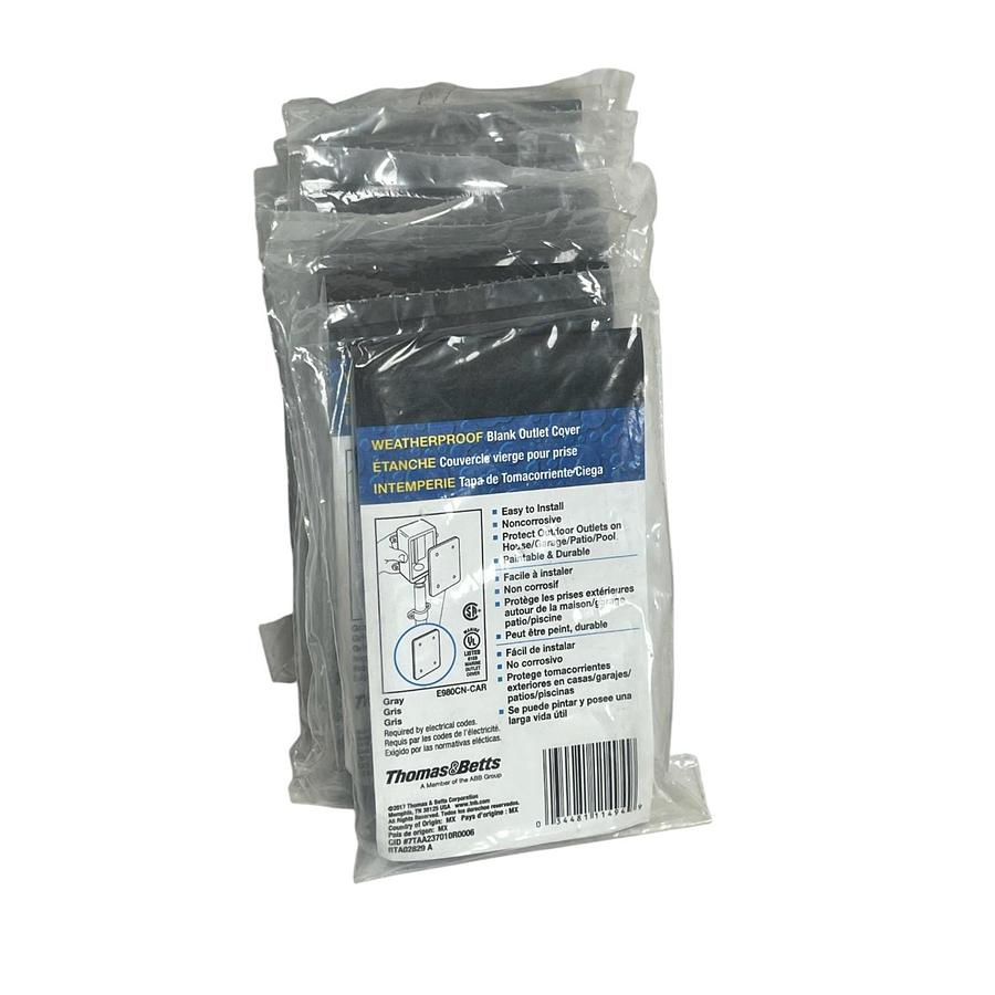 Used (LOT OF 8) Carlon E9802CN-CAR 2-Gang Weatherproof Blank Cover Non-Metallic NSMP