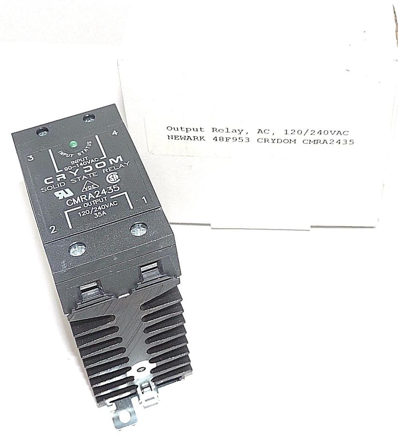 NIB CRYDOM CMRA2435 SOLID STATE RELAY 120/240VAC, 35A