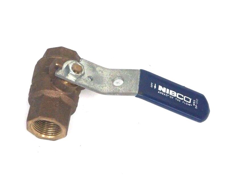 Used NEW NIBCO T58570-3/4 2PC BRONZE FULL PORT BALL VALVE 3/4" NPT T5857034