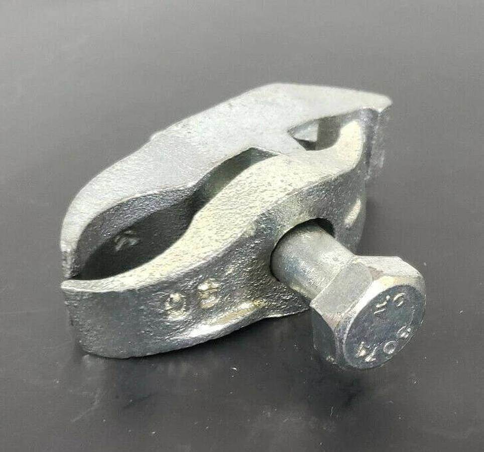 LOT OF 2 NEW OZ GEDNEY 1 SC STAINLESS PC BEAM CLAMPS, 1" OPENING, 1/2" BOLT, 1SC