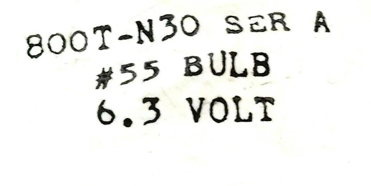 Used BOX OF 5 NEW ALLEN BRADLEY 800T-N30 SER. A #55 BULBS 6.3 V, 800TN30