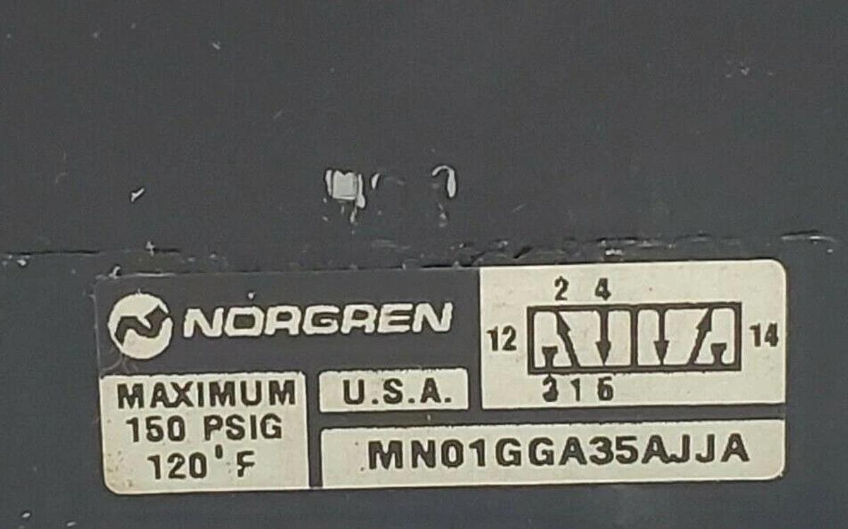 Used NORGREN MN01GGA35AJJA SOLENOID VALVE