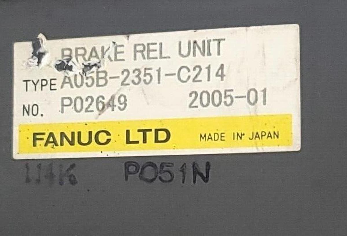 Used FANUC A05B-2351-C214 / A05B2351C214 BRAKE RELEASE UNIT
