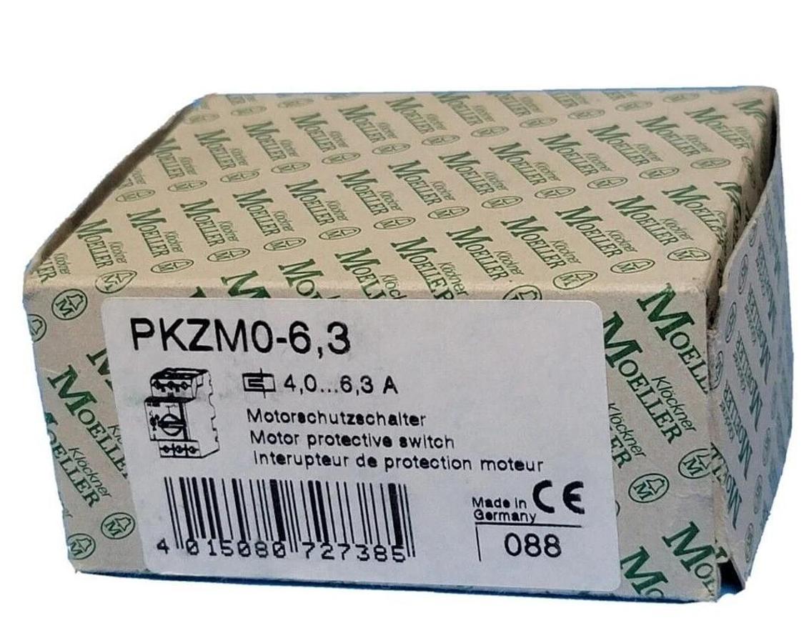 Used NIB KLOCKNER MOELLER PKZM0-6,3 MOTOR-PROTECTIVE CIRCUIT BREAKER 4.0...6.3A