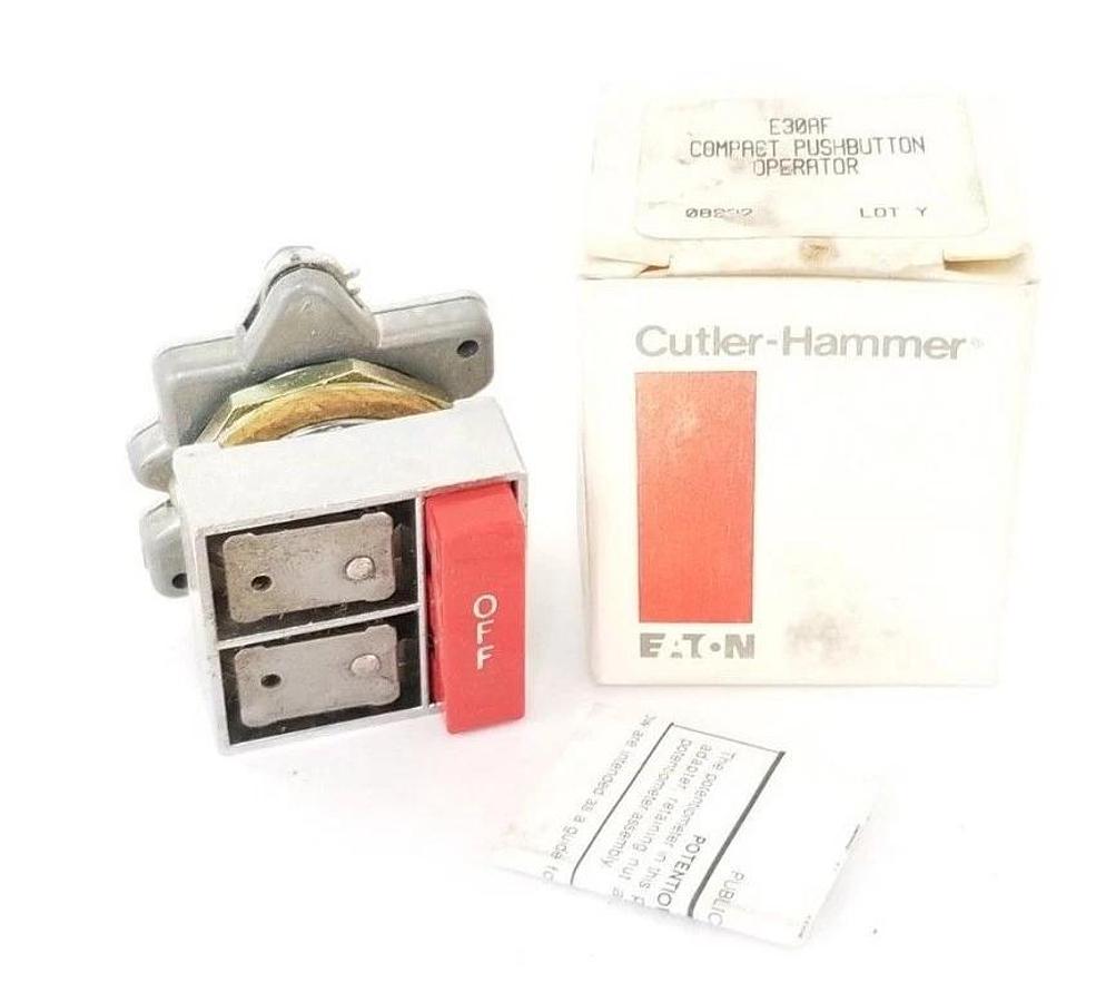 Used NIB EATON CUTLER-HAMMER E30AF COMPACT PUSHBUTTON OPERATOR