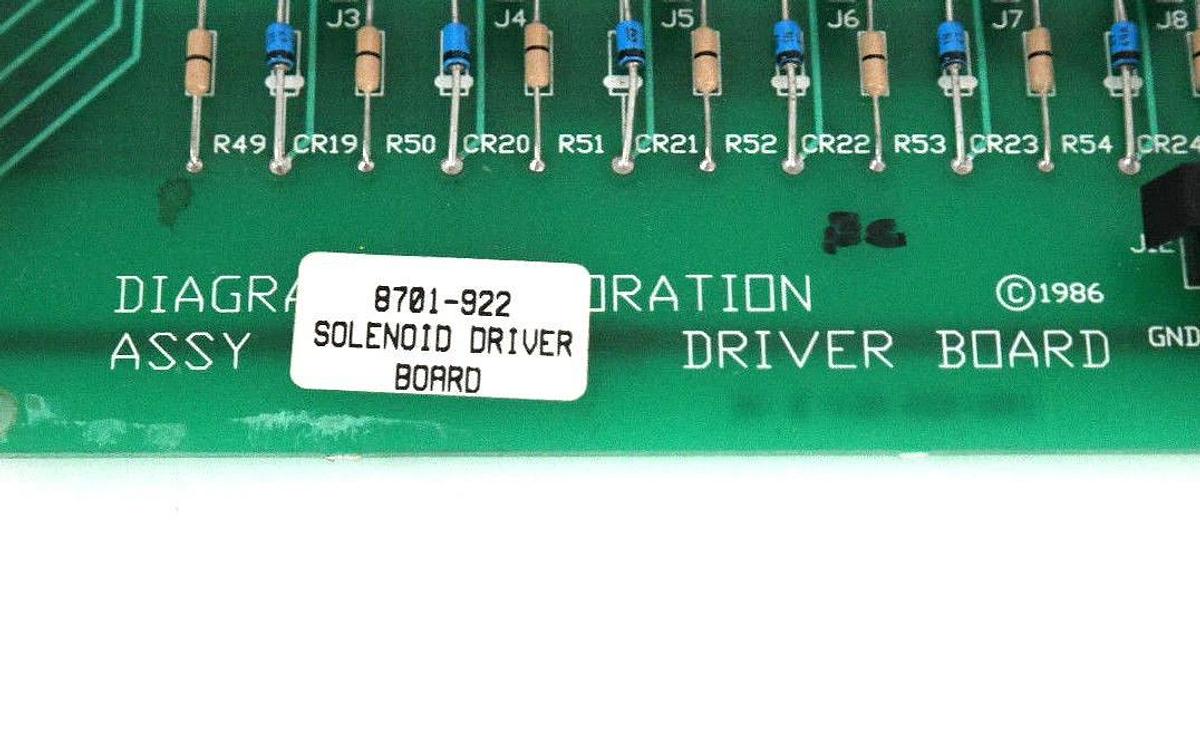 Used DIAGRAPH 8701-922 SOLENOID DRIVER BOARD 8701922