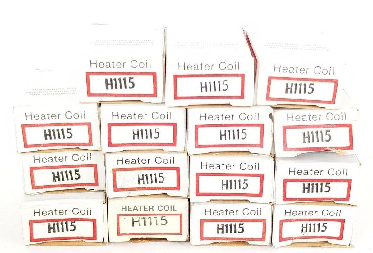Used LOT OF 15 NIB CUTLER-HAMMER H1115 HEATER ELEMENTS