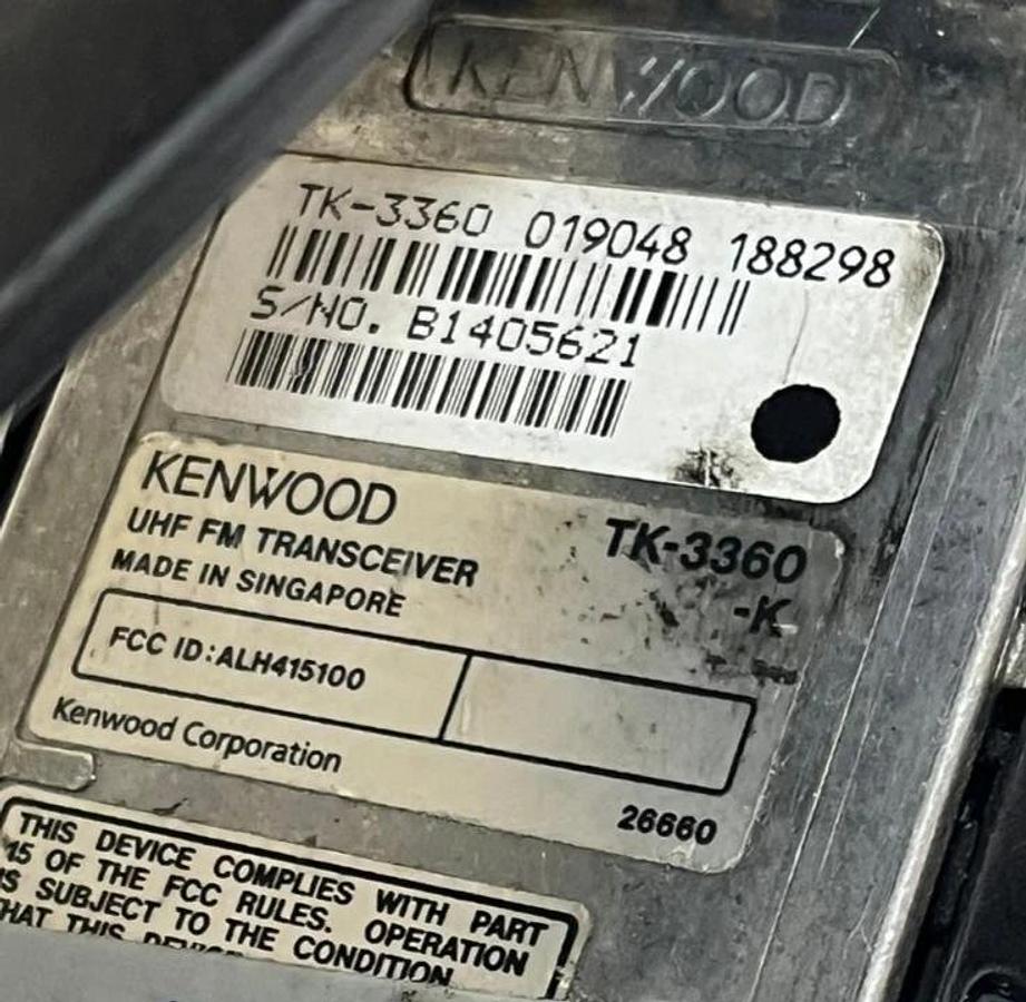 Used Kenwood TK-3360 Two-Way Radio with KSC-25 Rapid Charger No Antenna