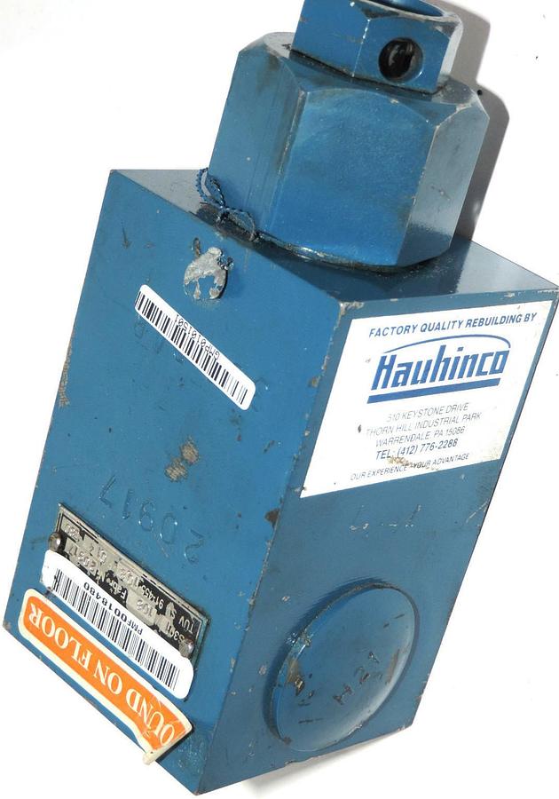 NEW HAUHINCO S301/108 HYDRAULIC VALVE FABR NO 20917 TUV SV 91-455-10.8-F-0.14380