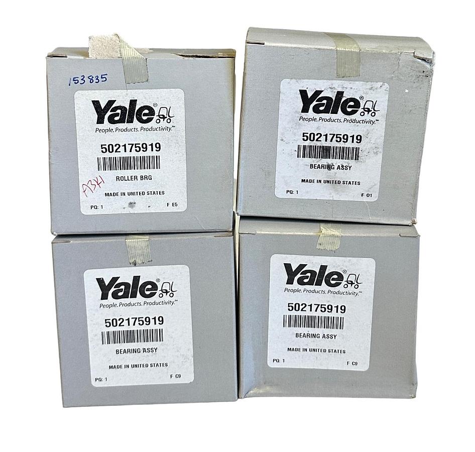 Used 4 NEW YALE 502175919 / YT502175919 OEM BEARING ASSEMBLIES FOR FORKLIFT