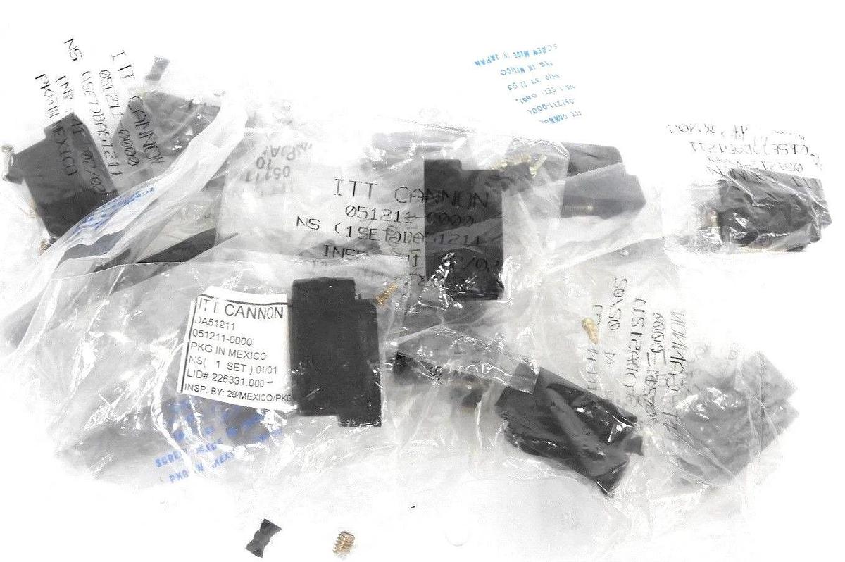 Used LOT OF 16 NEW ITT CANNON 051211-0000 CONNECTORS D-SUB BACKSHELL SIZE DA51211