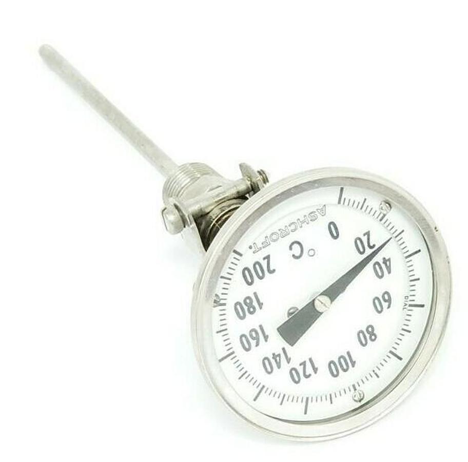 Used ASHCROFT 0-200 DEGREE C THERMOMETER, ~5.25" PROBE